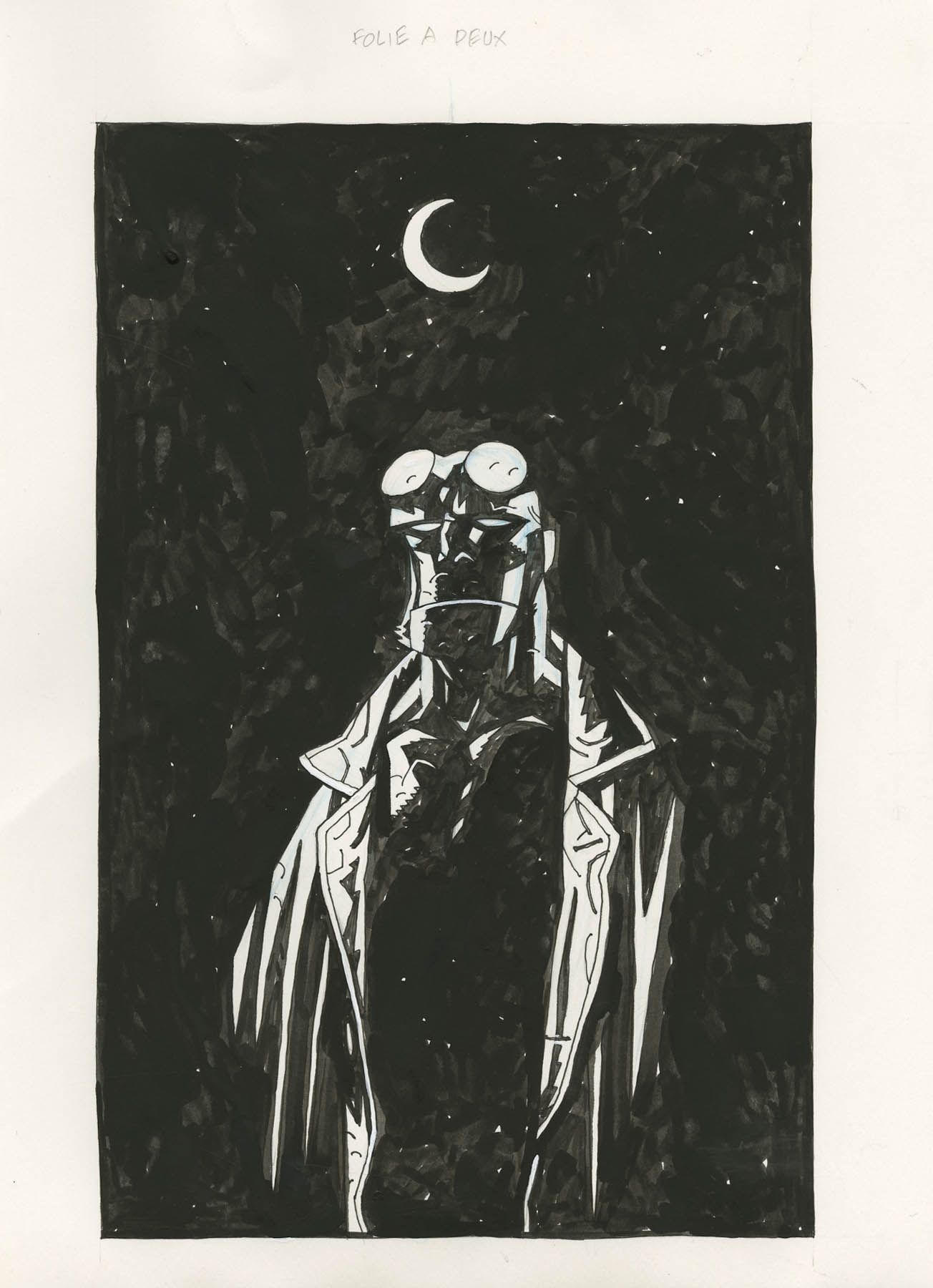 Original art by Mike Mignola from Hellboy Odd Jobs published in 1999